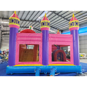 Château gonflable licorne magique avec toboggan arc-en-ciel et structure en forme de tour pour les jeux d'enfants et les fêtes d'anniversaire - Product Image 5
