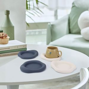 Modern Cloud Design Eco-Friendly Reusable Silicone Coaster Anti-Slip Waterproof <b>Cup</b> <b>Mat</b> Fits Universal <b>Cup</b> Mug Simple Drinkware - Product Image 1
