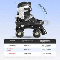 Patins à roulettes à double rangée et quatre roues, taille ajustable, design lumineux, pour enfants, hommes, femmes et adultes, pour le sport en plein air