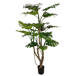 Pianta Artificiale Realistica di Monstera Verde in Vaso, Stile Ins, per Decorazione Interna del Soggiorno e Oggetto di Scena per Fotografia - Product Image 3