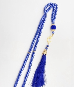 Collana <span class=keywords><strong>Tasbih</strong></span> Musulmana con 99 Perle in Vetro Rotonde, Rosario per Preghiera, Regalo per Eid Mubarak e Ramadan - Product Image 5