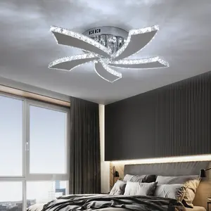 Хрустальный потолочный светильник со светодиодной подсветкой для гостиной