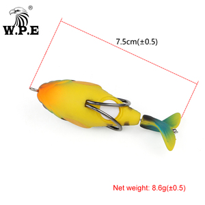 W.P.E Nouveaux appâts de natation Appâts de natation souples pré-truqués avec crochets ultra-pointus <span class=keywords><strong>Leurre</strong></span> souple de pêche Leurres de pêche en plastique souple - Product Image 3