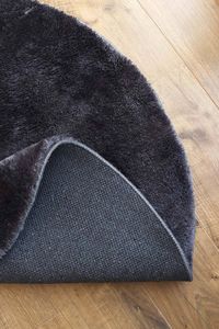 Tapis ovale moderne gris anthracite en peluche lavable 27 mm, doux, antidérapant, fabriqué en Turquie, vente en gros, taille personnalisée, OEM ODM, pour la maison et le sol - Product Image 3
