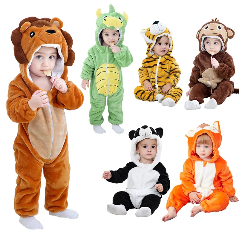 Newborn baby animal climbing clothing autumn and winter long sleeve boys and girls clothing children's jumpsuit cartoon