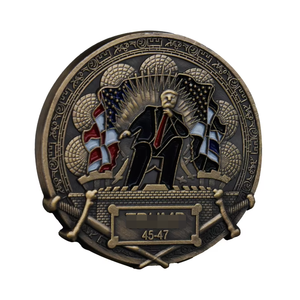 Stok 'MÜCADELE' Kampanyası Hatıra Kaplama Çinko Alaşım Parası 3D Stereo Rölyef Özel Tasarım Vatanseverlik Tarzı Amerikan Koleksiyonu - Product Image 2