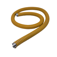 Tuyau ondulé fileté étanche JUWANTE JS-167 en acier revêtu de PVC, protection de câble flexible, résistant aux flammes