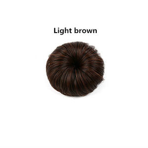 फुजिया 2 pcs/back ryon bun के साथ क्रोकोडाइल क्लिप हेयर एक्सटेंशन चिगनोन बून छोटे पोनीटेल विग बालों का विस्तार बेबी लड़की के लिए एक्सटेंशन - Product Image 6