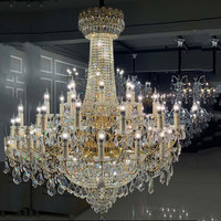 Lustre Européen en Cristal, Luminaire Suspendu pour Villa, Bâtiment Duplex, Hall d'Hôtel, Projet de Mosquée, Grand Salon de Luxe