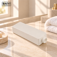 Bouteille de savon liquide carrée de 720 ml avec pompe, finition mate, bouteilles en plastique PE pour l'emballage des soins personnels, col à vis