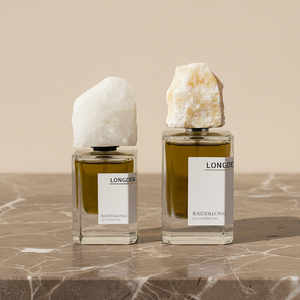 Flacon de parfum en verre vide rectangulaire écologique de 30 ml, 50 ml, 100 ml, transparent, avec bouchon en marbre - Product Image 2