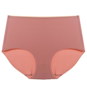 Wholesale <strong>Ladies</strong> Seamless Underwear Satin Panties <strong>Nude</strong> Sexy Short Panty Woman Underwear Ice Silk Panties - Product Image 4