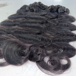 Extension di Capelli Umani Vergini Indiani Grezzi 8-30 Pollici, Fasci Ondulati con Ricci Pixie, Tessitura <span class=keywords><strong>Sexy</strong></span> in Colore Naturale per Donne Nere - Product Image 6