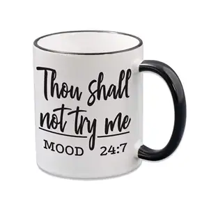 Tu não deve tentar-me Engraçado Coffee Mug Bestie Presentes Para Mulheres Sublimação Rim e Handle Cor Caneca