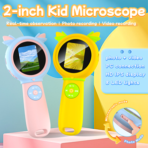 กล้องจุลทรรศน์พกพาขนาดเล็กแบบใหม่ ปี 2026 พร้อมหน้าจอและกล้อง สำหรับเด็ก ของเล่นวิทยาศาสตร์เพื่อการศึกษา สำหรับเป็นของขวัญวันคริสต์มาสและวันเกิด - Product Image 2