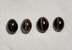 Cabujón de ojo de gato de espectrolita Natural, 5 uds., corte ovalado, piedra preciosa suelta, tratada térmicamente para producción de joyería a granel - Product Image 2