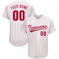 Hommes Jeunes Design Bouton Baseball Uniforme Club Personnalisé Blanc Baseball Jersey Brodé Point Équipe Logo Nom Numéro
