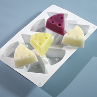 Moule en silicone en forme de fromage à 8 cavités, moule à cake pops en silicone antiadhésif pour la cuisine domestique