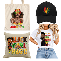 Transferts DTF Juneteenth en gros prêts à poser, autocollants thermocollants pour fans de sport américains, lavables pour T-shirts homme