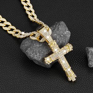 Collar de cadena de diamantes Hip Hop brillante chapado en oro y <span class=keywords><strong>Cuba</strong></span> de plata estilo Miami para hombre Iced Out - Product Image 5
