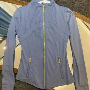 Vêtement de yoga en tissu de la série Lulu Yarn Vibration - Veste de sport à col montant pour femme, sensation de peau nue, idéale pour la course et le fitness - Product Image 1