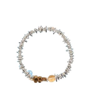 Women's <b>Adjustable</b> Beaded Anti Static <b>Bracelet</b> Natural Stone Broken <b>Silver</b> Everyday Wear Geometric Design - Product Image 1