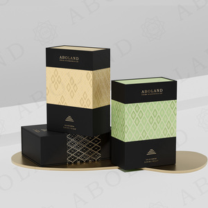 Luxury Rigid Perfume Gift <b>Box</b> Custom Gold Foil Logo Satin Liner High End Cosmetic <b>Bottle</b> Packaging - Product Image 4