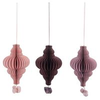 Ornements de Noël en papier, ornements en nid d'abeille pour arbre de Noël, décoration de fenêtre pour Noël, ornements en papier de Noël