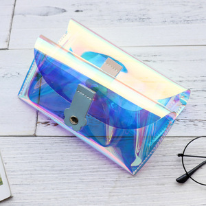 Estuche elegante para gafas de sol, estuche para lentes de contacto de PVC con láser para niña, bolsa para gafas de sol, caja de almacenamiento transparente y colorida - Product Image 4