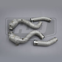 Tuyaux d'échappement en acier inoxydable pour Mercedes Benz 2015+C63 C63S 4.0T W205 avec isolation thermique, échappement à haut débit, Plug & Play, professionnel