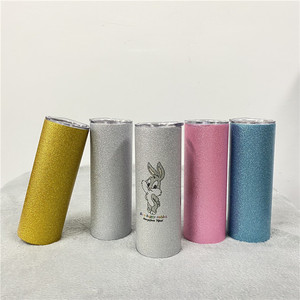 Surface rugueuse 20oz 600ml transfert de chaleur <span class=keywords><strong>Total</strong></span> droite paillettes poudre maigre Sublimation isolé boisson tasse pour bricolage impression - Product Image 6