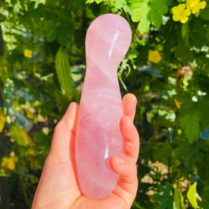 크리스탈 섹스토이 로즈 쿼츠 딜도 케겔 볼 로즈 쿼츠 요니 완드 마사지기 힐링 스톤 여성용 크리스탈 페니스 - Product Image 2