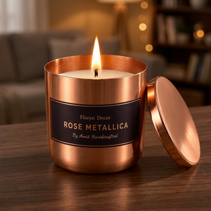 BuildtoSuit Handmade Organic Environment-Friendly Modern Style Metallic Jar Candle <b>Soy</b> <b>Wax</b> Fresh Scent Decorative 300g 7x8.5cm - Product Image 5