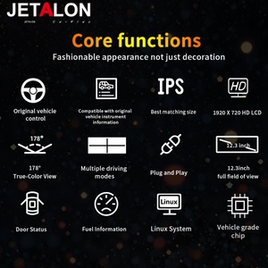 หน้าจอแสดงผลดิจิตอล LCD ขนาด 12.3 นิ้ว สำหรับรถยนต์ TOYOTA 4Runner ปี 2010-2022 พร้อมระบบอัพเกรด Carplay - Product Image 5