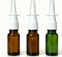 Flacon pulvérisateur nasal en verre multi-tailles avec pompe, vaporisateur nasal, flacons de 5 ml à 100 ml, pompe nasale blanche, accessoires en PP