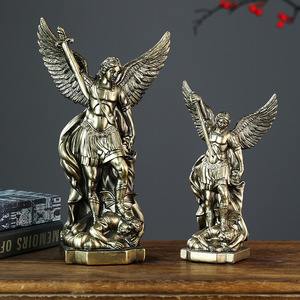 Statua Antica in Resina del Dio Greco della Guerra, Figurina di Angelo Alato Guerriero, Decorazione da Scrivania, Ornamento da Tavolo per Ufficio, Regalo Artigianale di Tendenza - Product Image 1