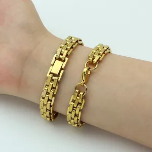 9 mm 11 mm 16 mm High End Cuban Chain Bracelet Punk Jewelry For Men Women 18 K Gold Plated Stainless steel bracelets