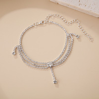 Mode goutte robe de plage strass chaîne bracelet de cheville en gros N241294