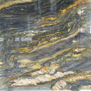 High Quality Customizable Titanius Black Gold Granite Quartzite Luxury Beautiful Translucent Exotic Stone <b>Slab</b> - Product Image 1