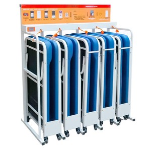 Cama de Hospital Plegable Tengyue Xinghe A1 Azul Cielo con Doble Bloqueo y Código QR para Alquiler, Franquicia Nacional - Product Image 4