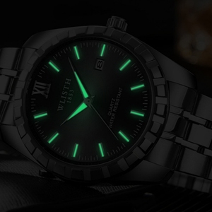 Reloj de Pulsera de Cuarzo Clásico para Parejas, con Correa de Acero Inoxidable, Luminoso, Resistente al Agua, con Calendario, Venta al Por Mayor - Product Image 4