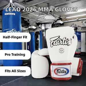 Guantes de Boxeo MMA Profesionales LEAO 2026, Medios Dedos, para Niños de 5 a 7 Años, Material PU, 16 oz, Personalizables, para Entrenamiento de Combate Libre - Product Image 2