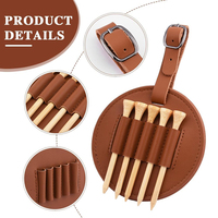 Fabrieks-OEM op maat gemaakte golftee-houder gegraveerde golftee-tas duurzame golftee-opberghouder voor zakelijke geschenken