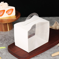 Vente en gros de pâte à modeler française mousse gâteau tranche boîte en papier dessert cuit fourre-tout à gâteau avec stratification mate pour chewing-gum et sushi