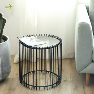 New Arrival Modern Simple Stainless Steel <strong>Round</strong> Wrought Iron <strong>Small</strong> <strong>Glass</strong> Tea <strong>Table</strong> - Product Image 6