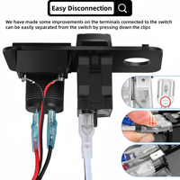 Panel de Control para Carro de Golf, 9V-48V DC, Interruptor de Avance y Retroceso, Toma USB, Voltímetro, Panel Integrado para EZGO TXT PDS Golf