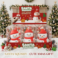 Jouet Squishy Bonhomme de Neige de Noël, Figurine à Presser Douce à Remontée Lente, Cadeau de Fêtes Adorable, Anti-Stress, Décoration de Bureau, Vente en Gros Usine