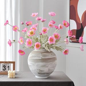 Fleurs artificielles de pavot Yoshinobu, fleurs en soie, branche unique, décoration intérieure, accessoires de mariage, décoration de Pâques - Product Image 2