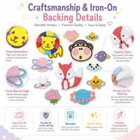 En gros Patchs brodés Kawaii mignons à thermocoller et à coudre, motifs Planète, Lion, Renard, Singe, Panda, Grenouille, Ovni, Étoile, Nuage