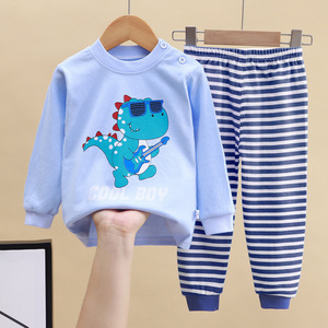 儿童长袖套装秋冬新款棉男童睡衣女童婴儿睡衣圣诞童装 - Product Image 4